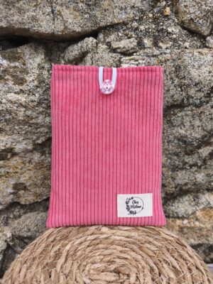Pochette à livre en velours Rose Flash