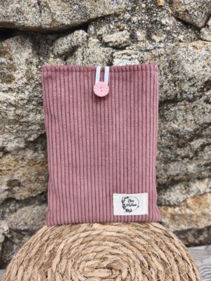 Pochette à livre en velours Vieux Rose