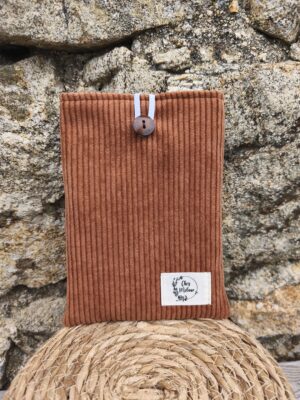 Pochette à livre en velours Terracotta
