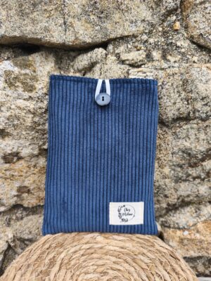 Pochette à livre en velours Bleu Nuit