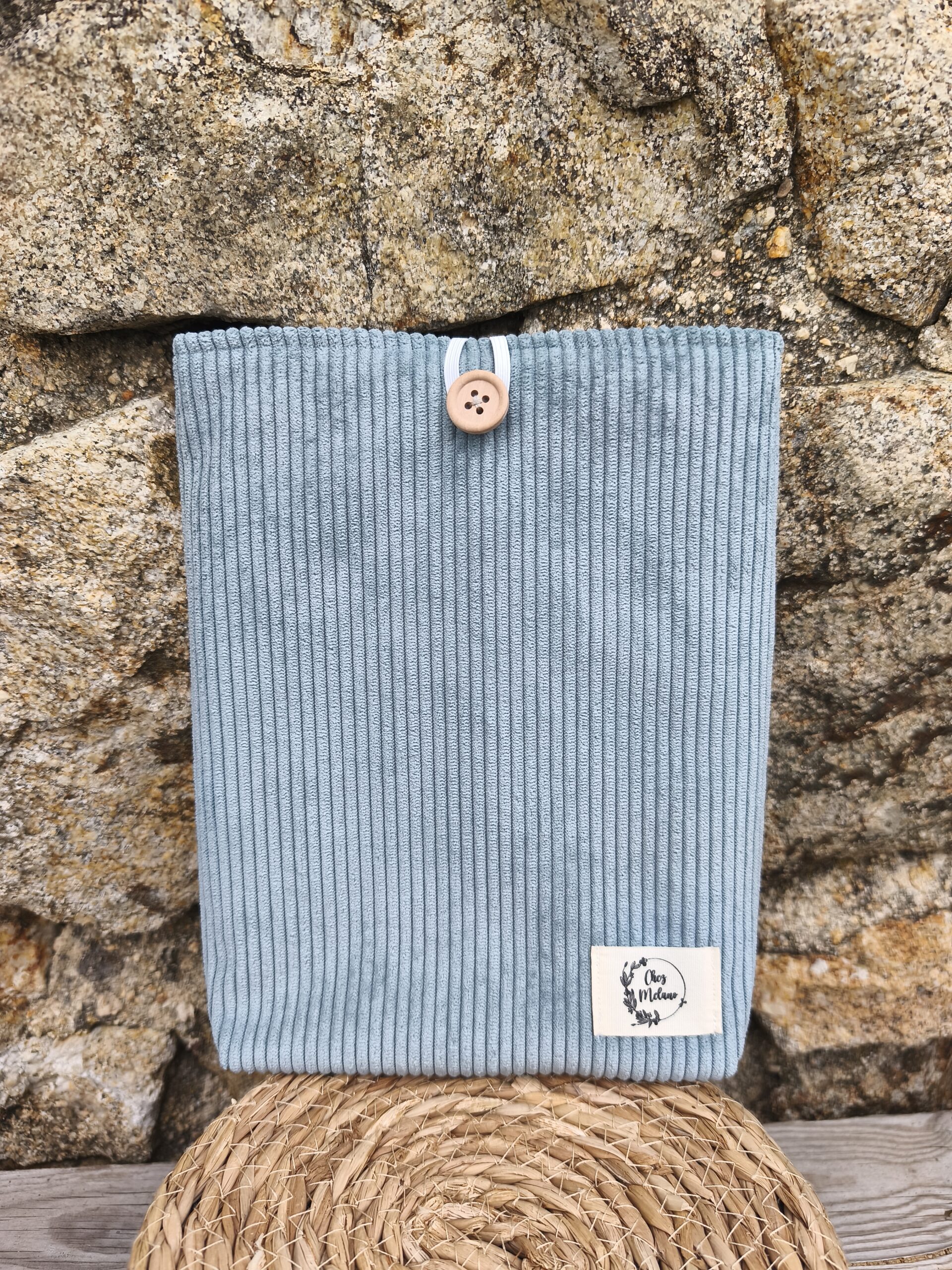 Pochette à livre en velours Bleu Ciel – Image 8