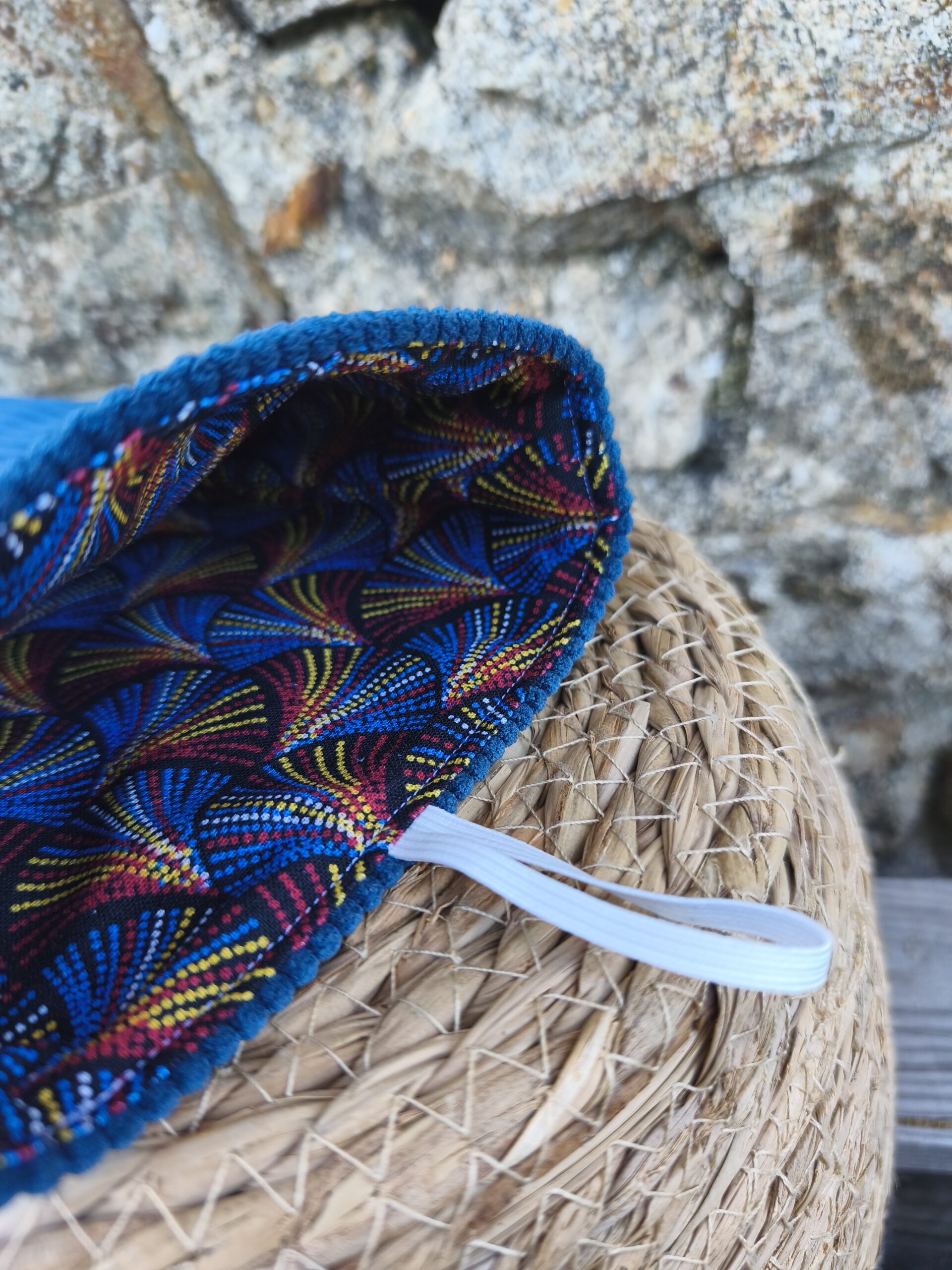 Pochette à livre en velours Bleu Nuit – Image 6