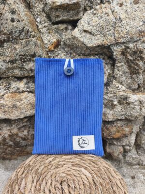 Pochette à livre en velours Bleu Électrique
