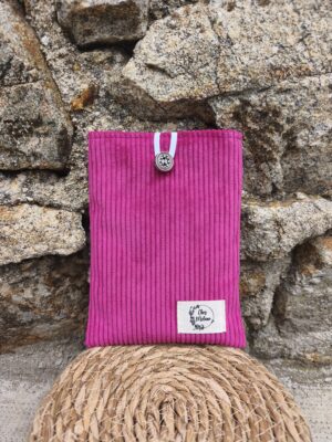 Pochette à livre en velours Rose Flash