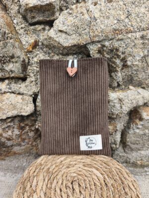 Pochette à livre en velours Marron